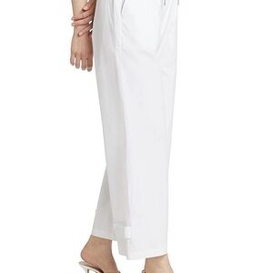 Women’s White Casual Straight-Leg Pants
